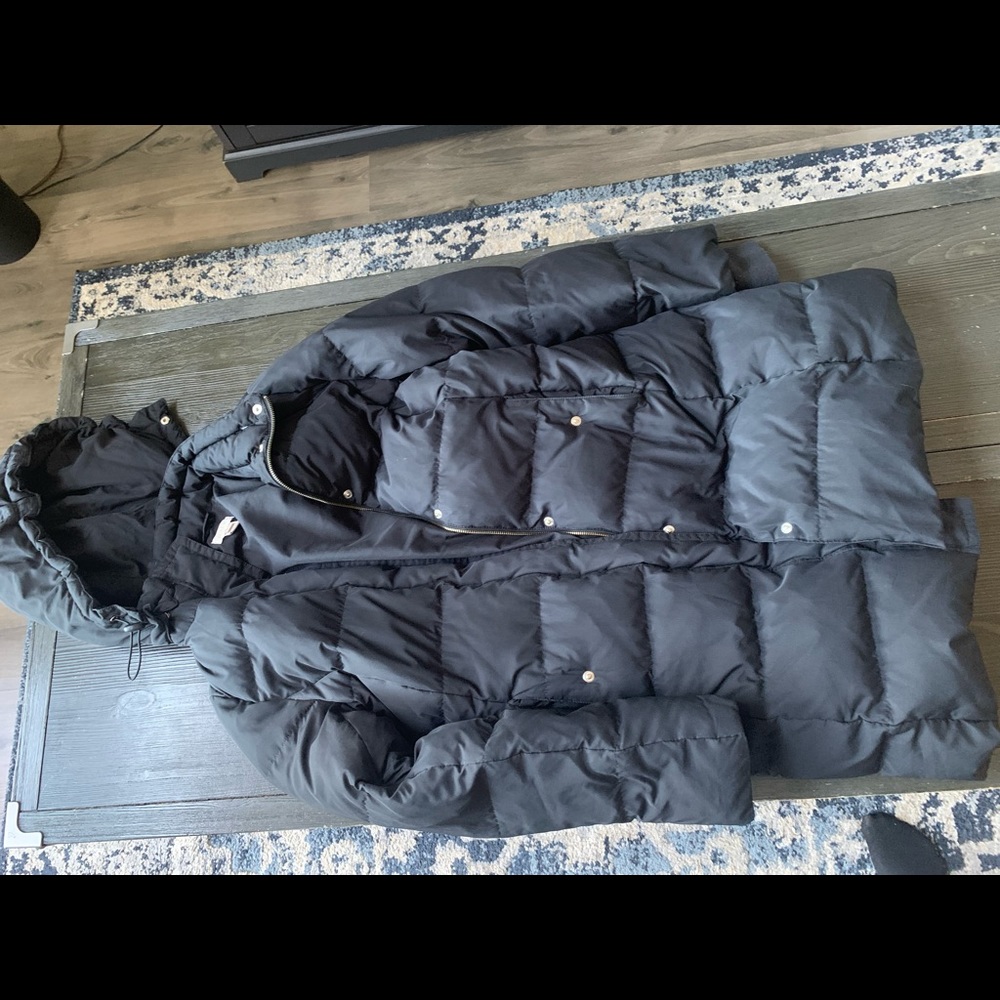 JCrew Trench Long Puff Jacket Small